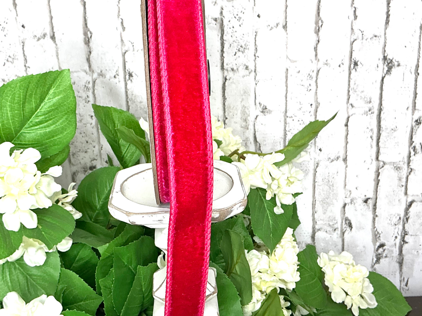 Hot pink velvet ribbon, D Stevens, 07-2271