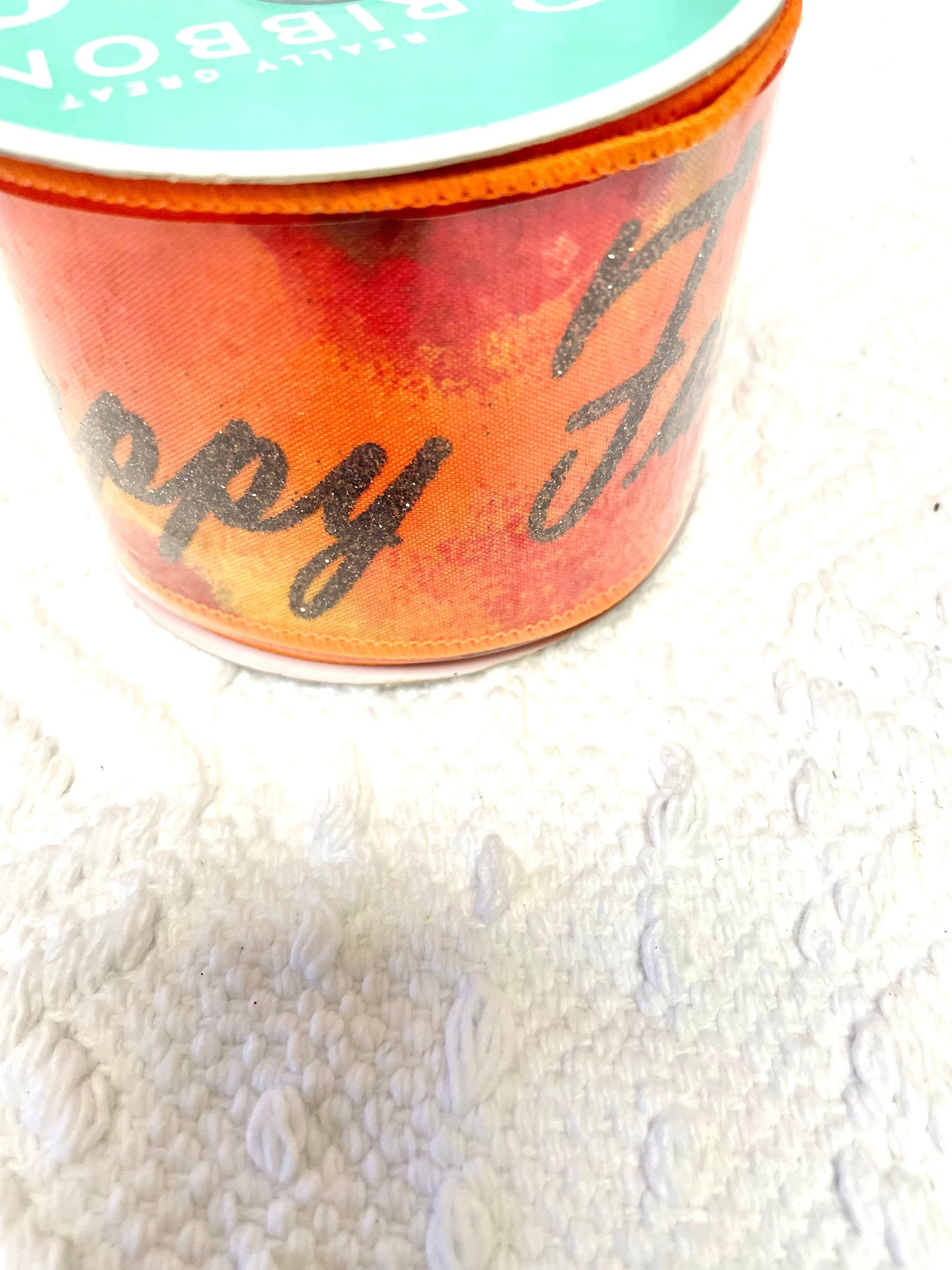 Fall ribbon, Happy Fall ribbon, RGA1934T6, water color ribbon, thanksgiving ribbon