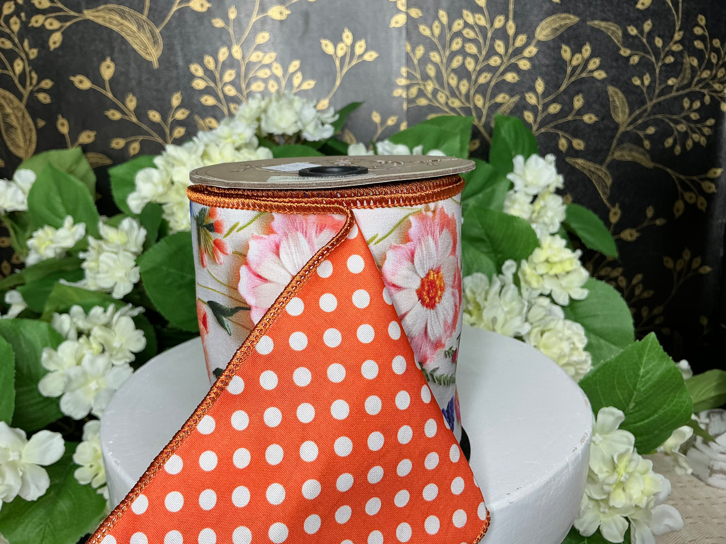 Flower Collage Ribbon - D Stevens - 18-4895