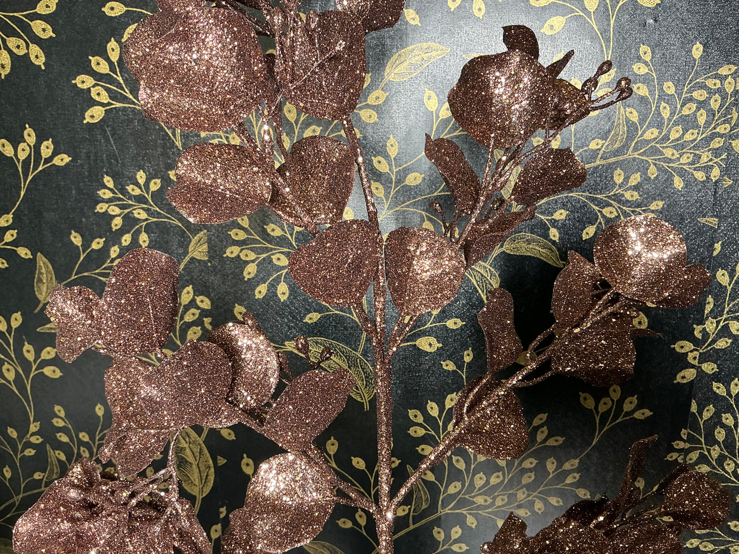 Glitter Leaf Spray - Bronze/Copper