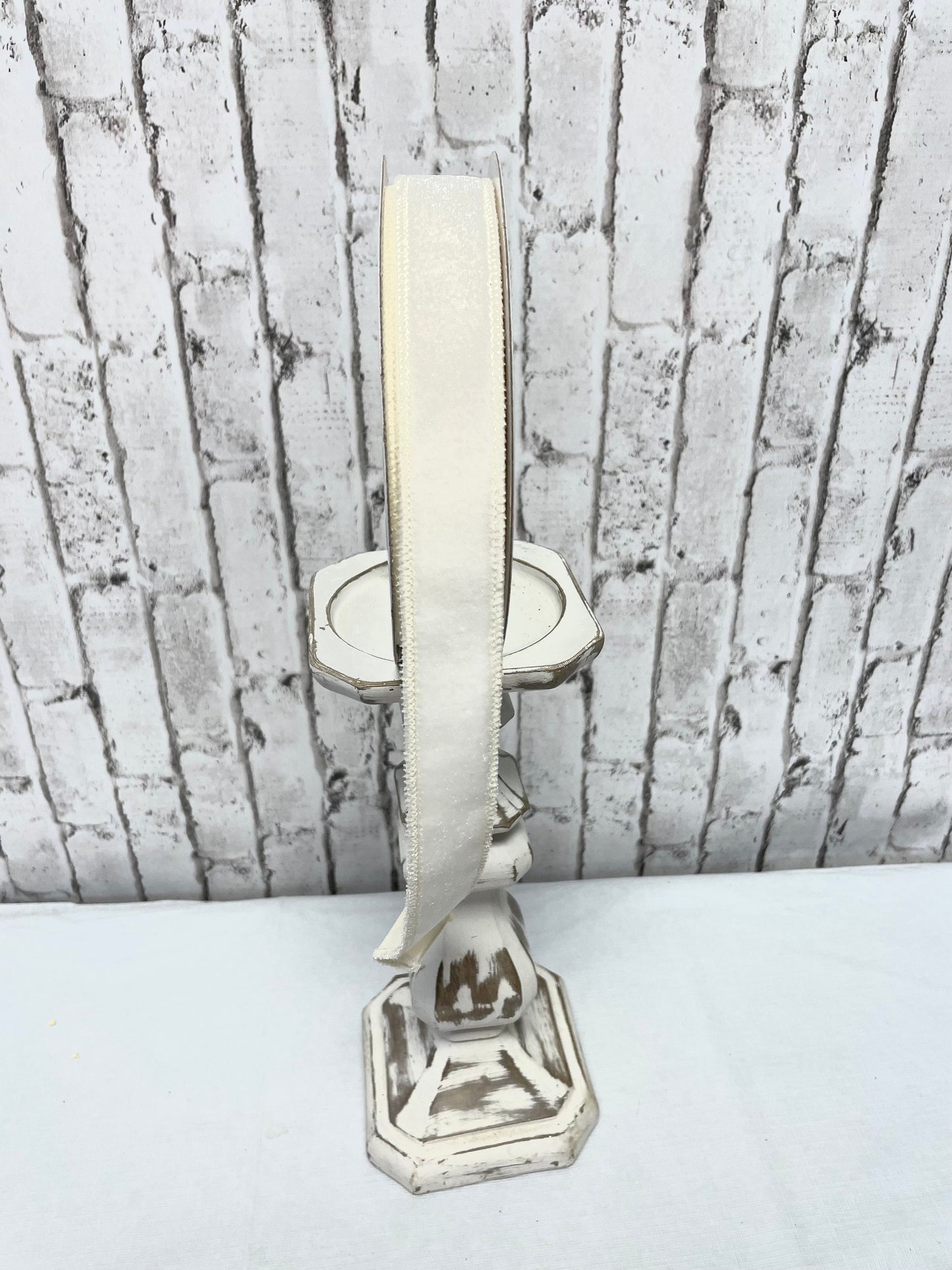 Farrisilk cream velveteen ribbon, NW10062, farrisilk ribbon