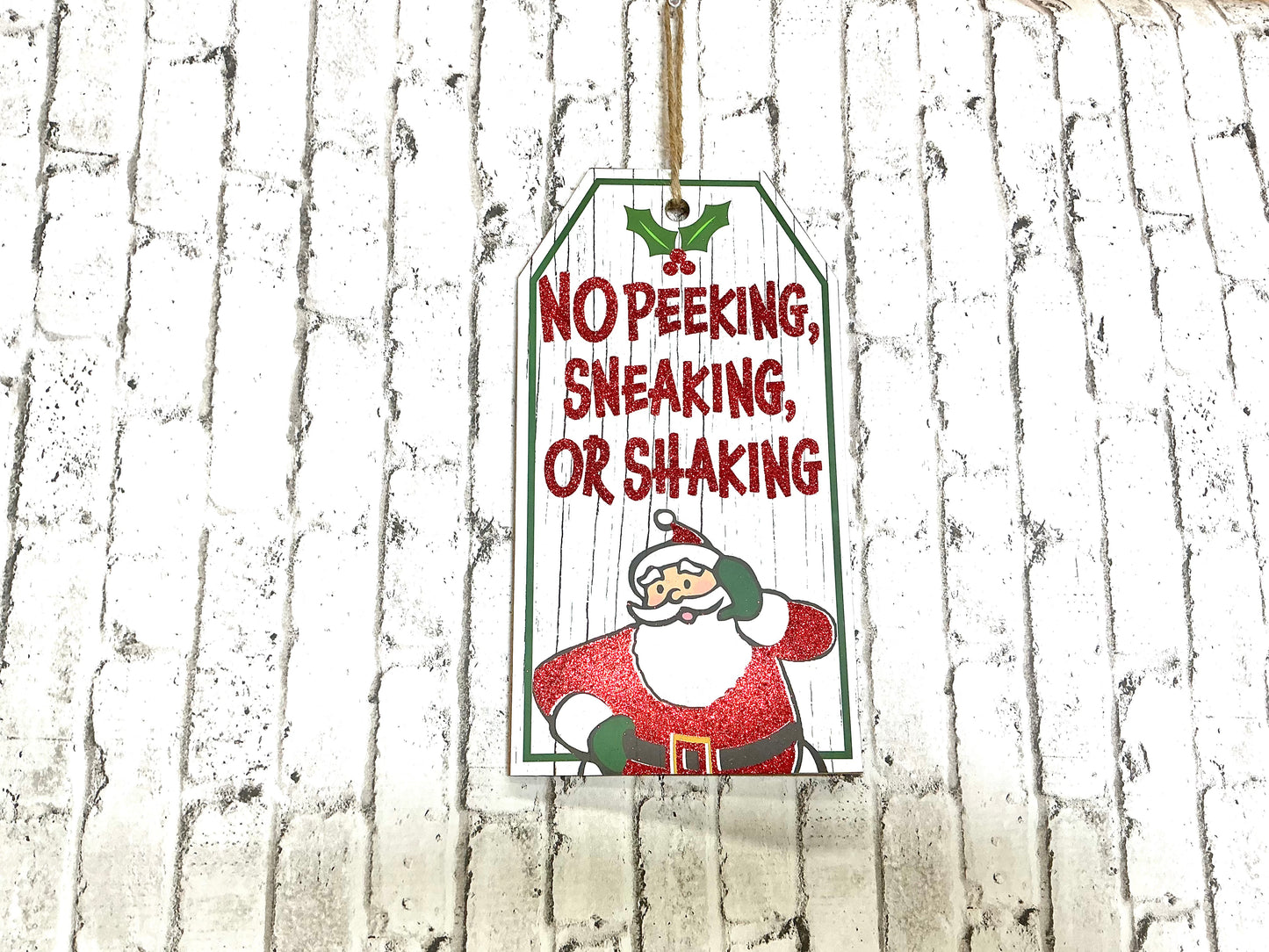 No Peeking Santa sign, AP7823
