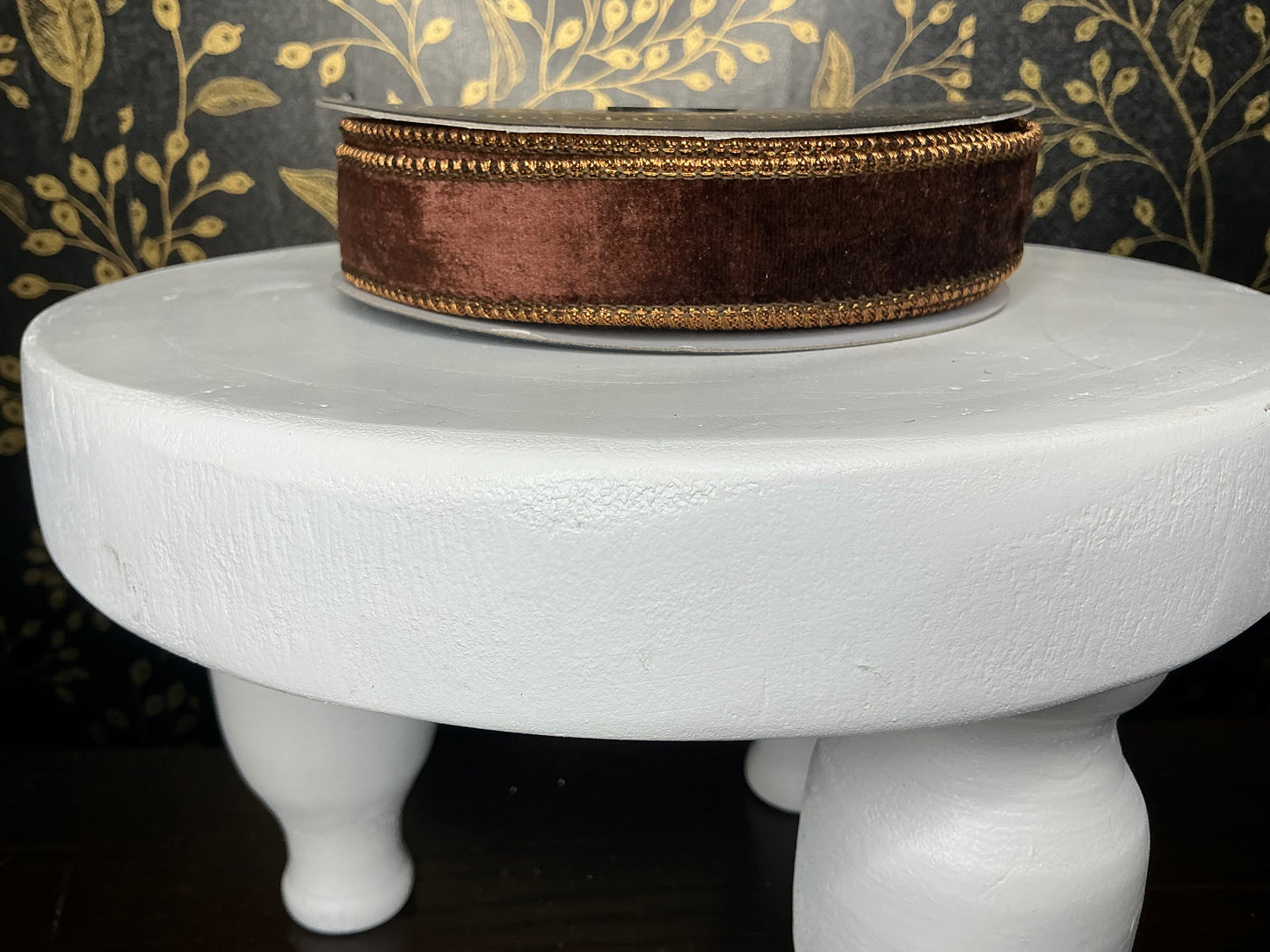 Dark Brown Velvet Ribbon - John Mark Ribbon