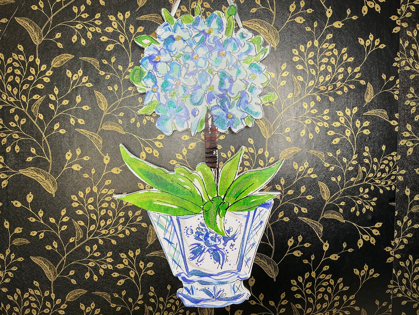 Hydrangea Door Hanger - Round Top Collection
