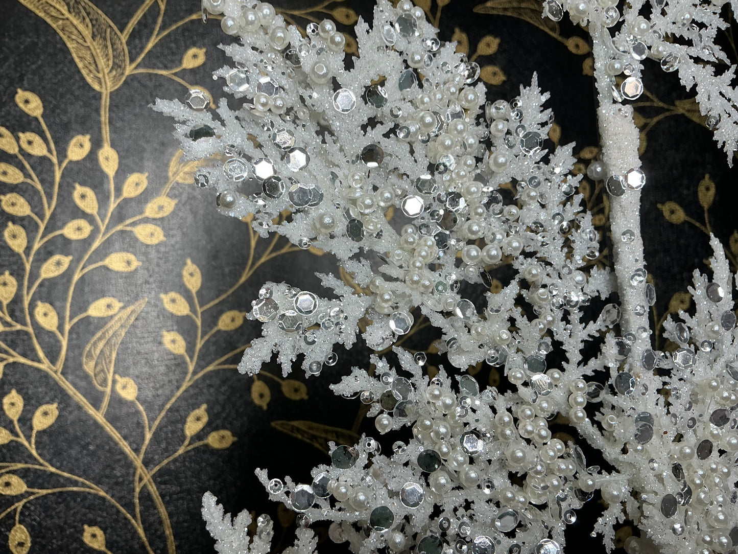 White sequin pearl, 40341-WT