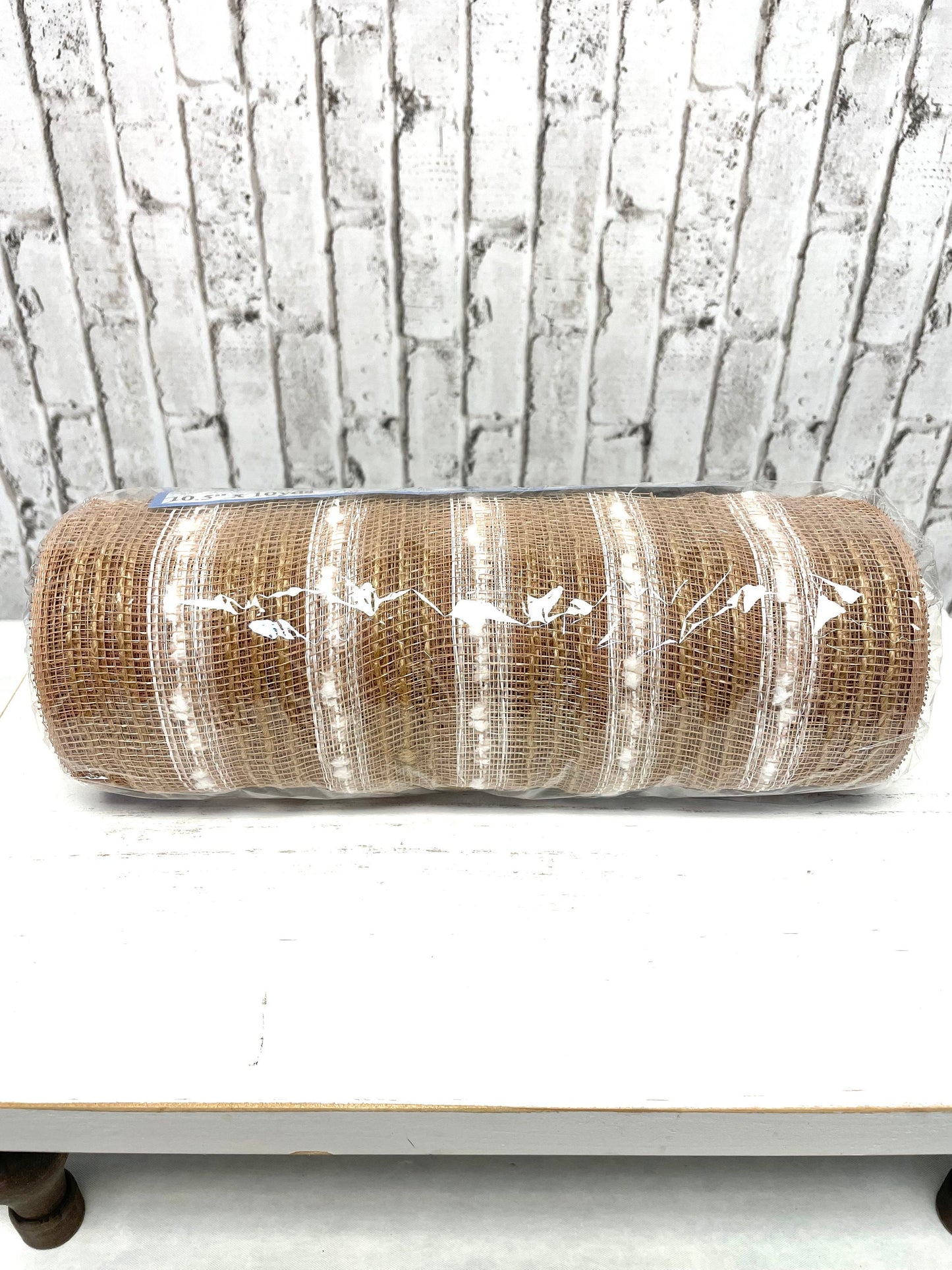 Jute mesh, poly jute snowball mesh, RY820948, 10x10 mesh, everyday mesh, beige mesh, fall mesh