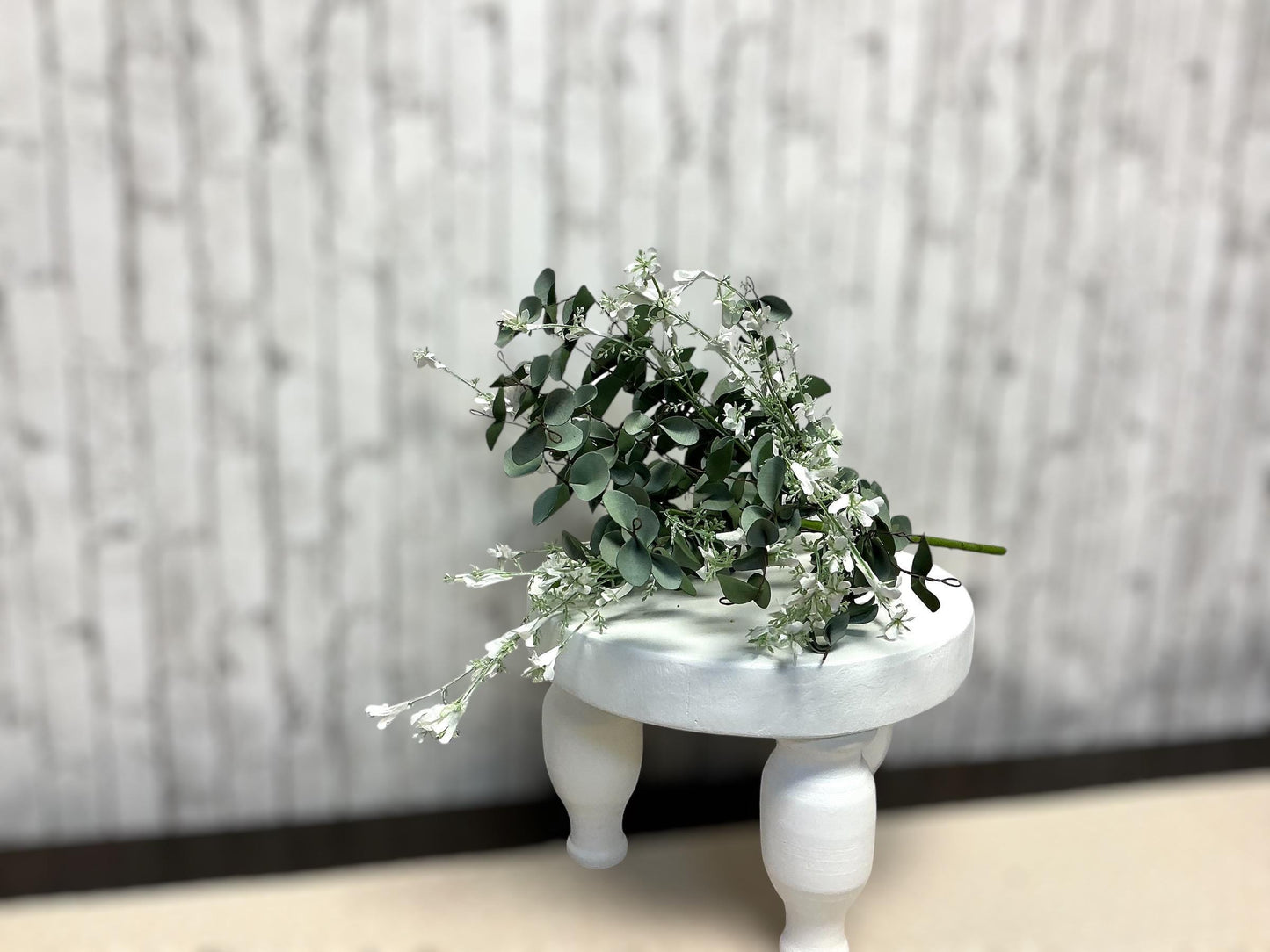 HoneySuckle and Eucalyptus Bundle, 21”, White, Mtf22539, artificial flowers