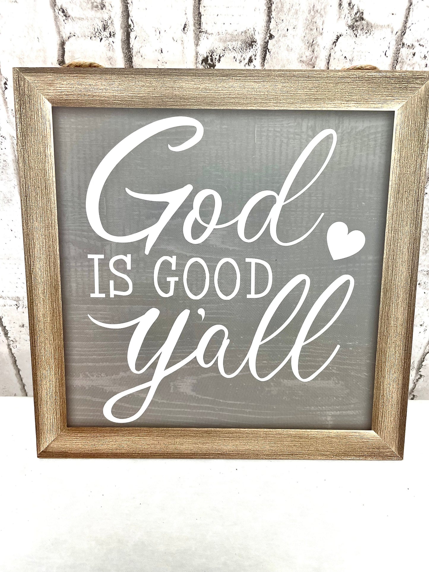God is good sign, religious wreath sign, Christian wreath sign, AP7218