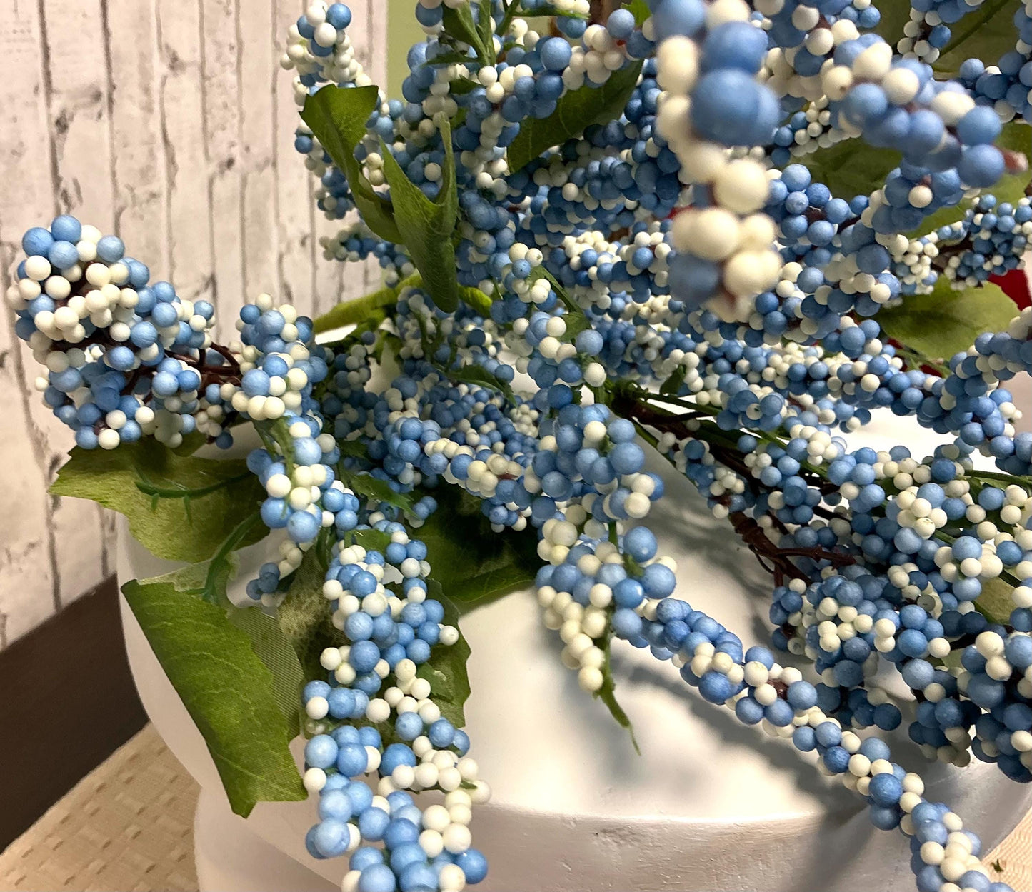Blue Sky Berry Bundle, 22”, Blue and White Berrys, MTF24503