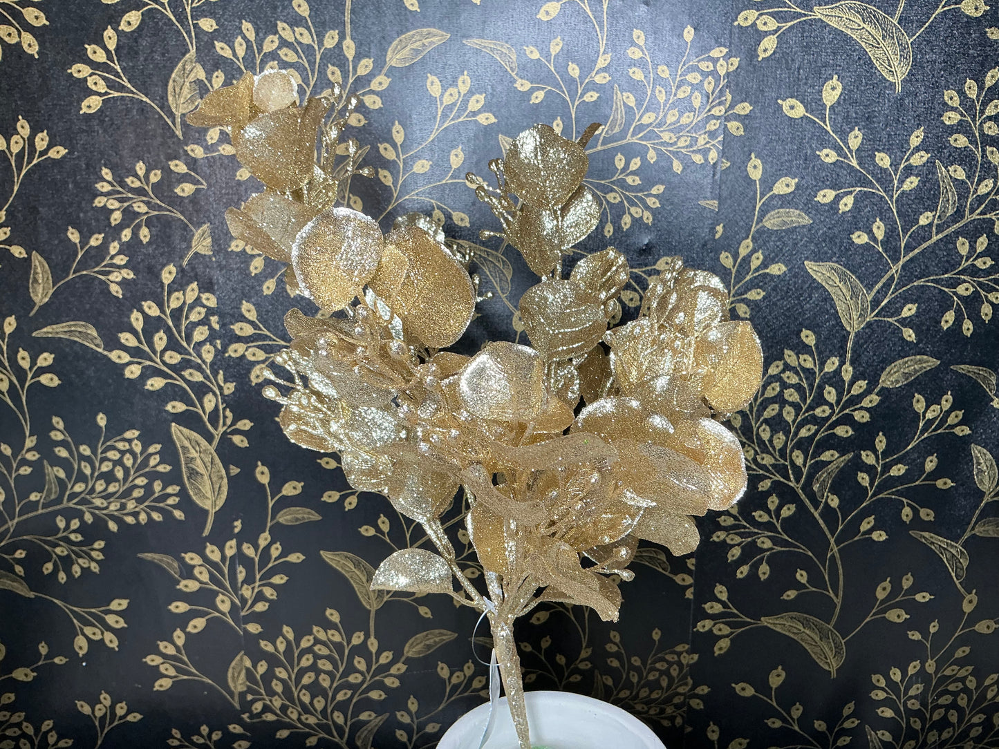 Gold glitter eucalyptus bush, XS250349
