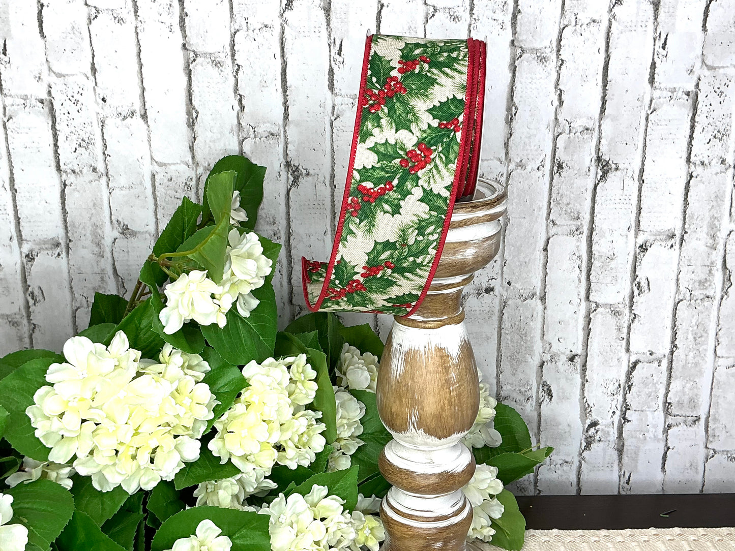 Holly leaves garland ribbon, RGF193418