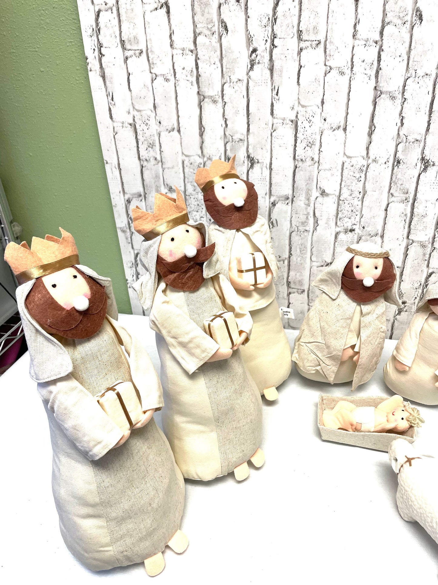 stuffed Nativity, 4416113, 8 piece Nativity, 15 inch  Nativity, Christmas home decor, holiday decor