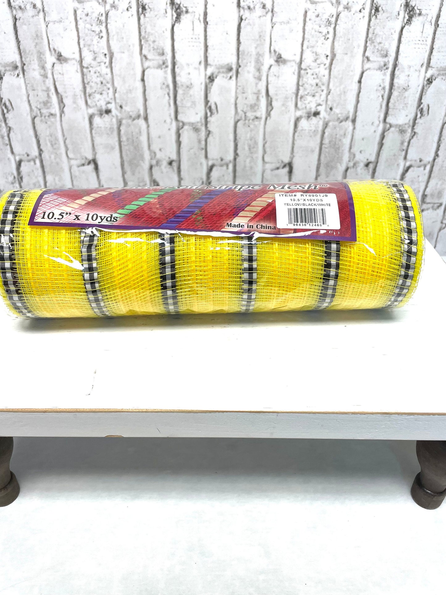 Yellow black and white mesh, RY8901J9, yellow mesh