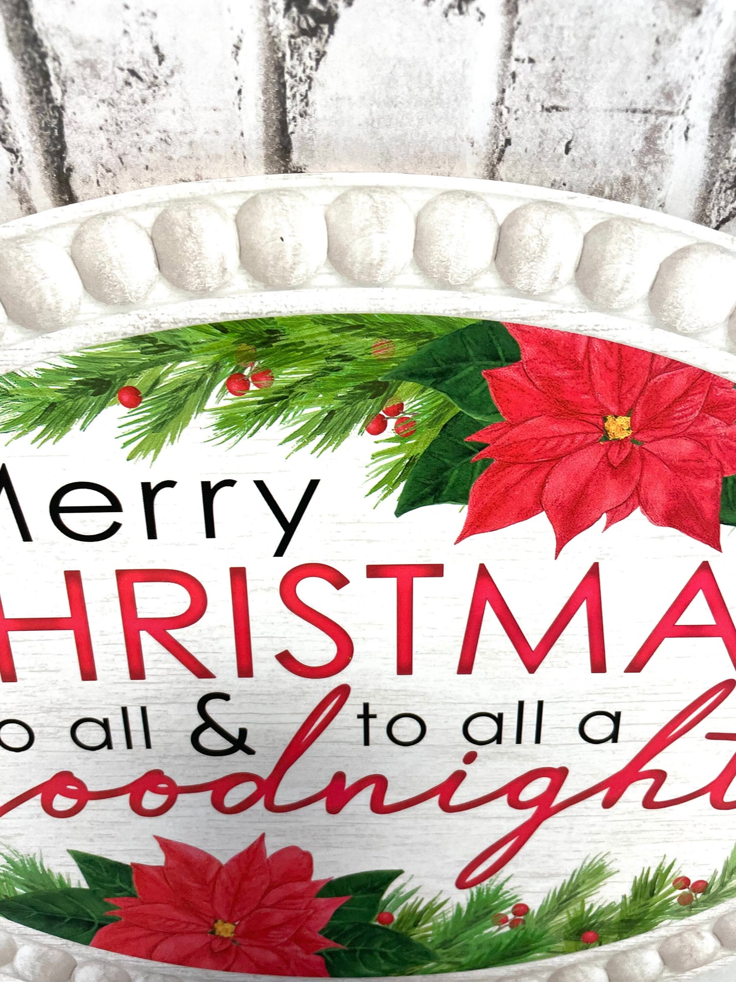 Merry Christmas sign, AP7238, Christmas sign, poinsettia wreath sign, wreath sign, Christmas wreath sign