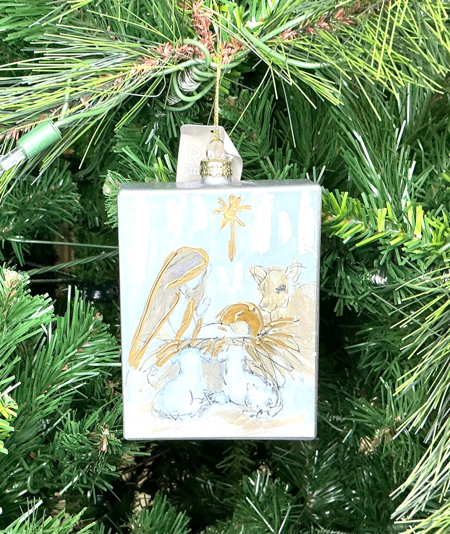 Rectangle nativity ornament, 4524611
