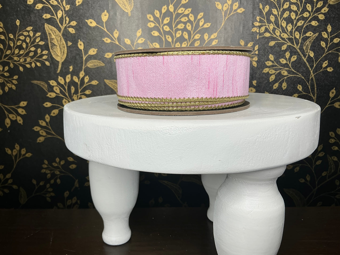 Pink Ribbon with Gold - d stevens