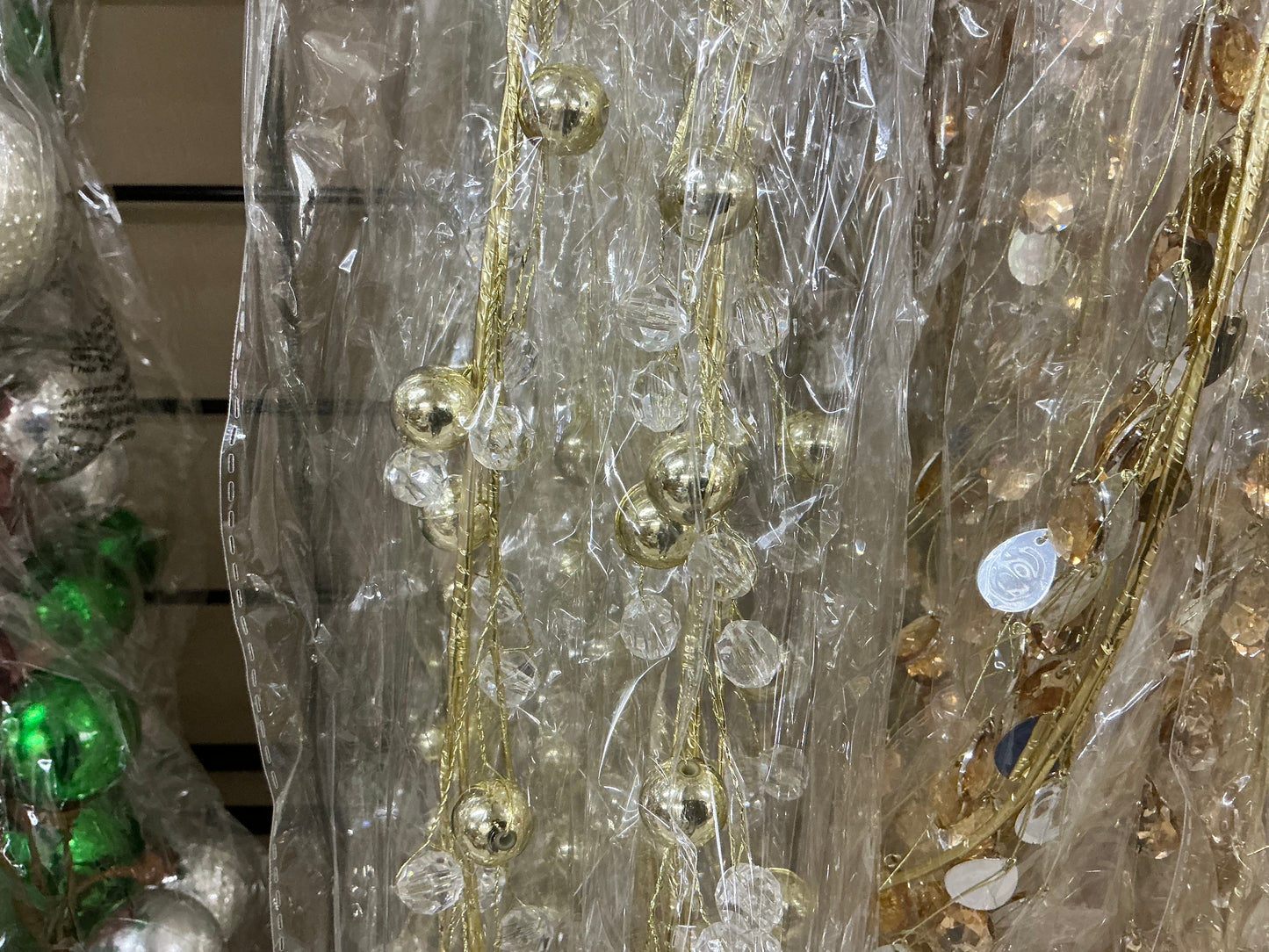 Gold and crystal garland, XA351-GO