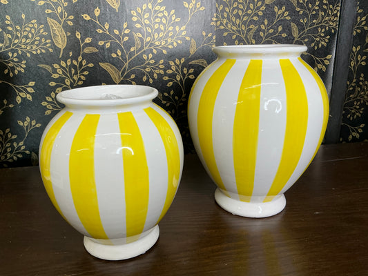 Yellow and white jar set, Mark Roberts