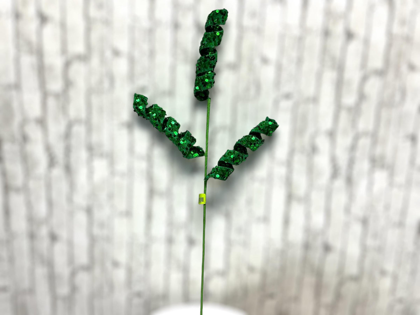 Green Sequin Curly Spray, 85998GN