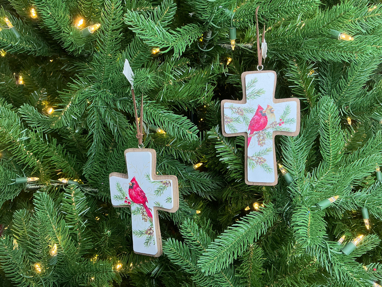 Cardinal Cross Ornament