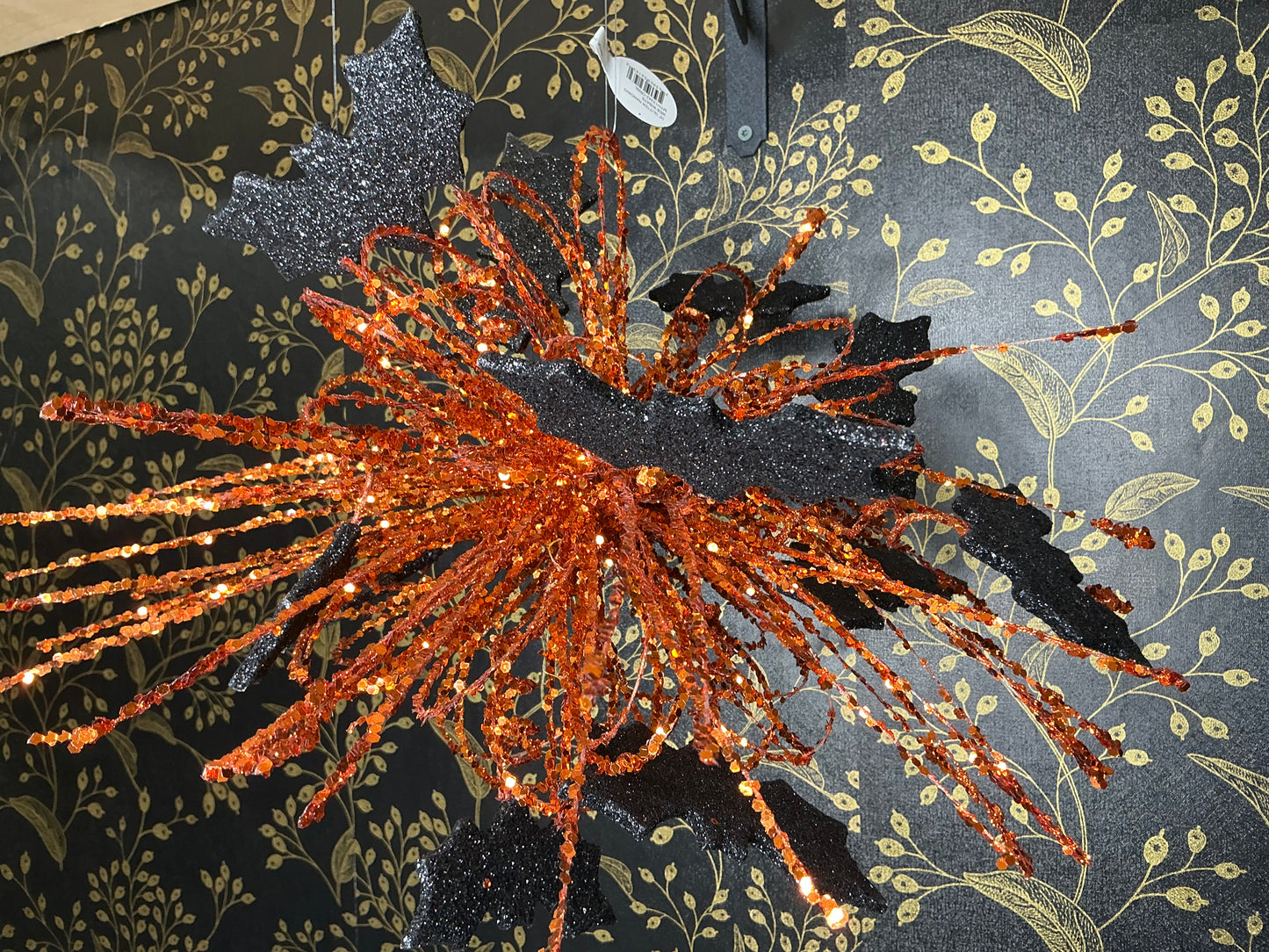 Glitter Hanging Web with Bats, MTH13342
