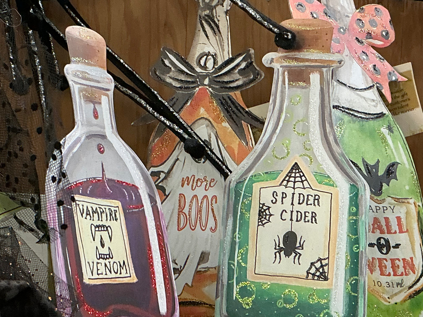 Spooky Wine Bottles, Round Top Collection