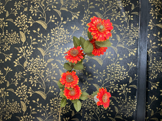 Zinnia Spray - Red/Orange