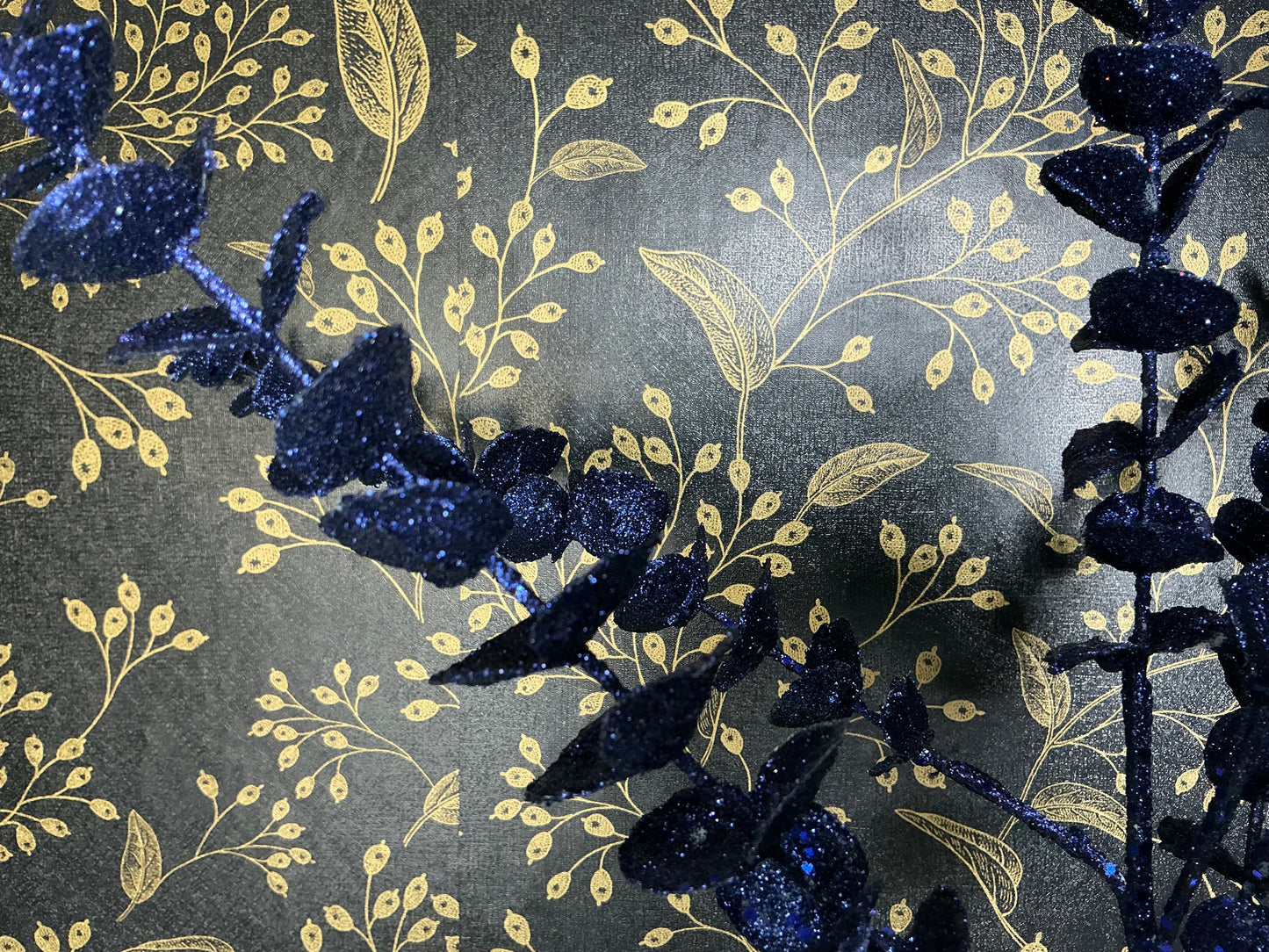 Navy Blue Eucalyptus Spray, MTX75808