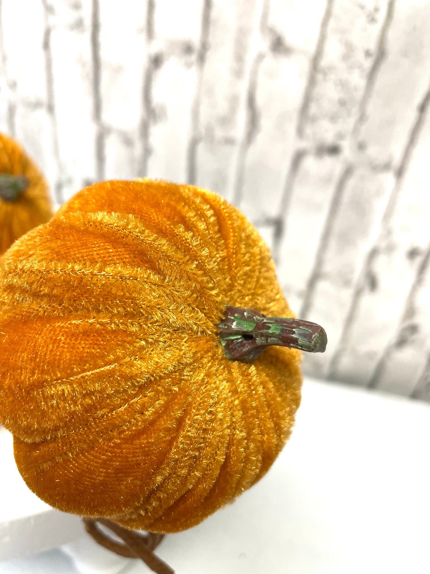 velvet orange pumpkin spray x3