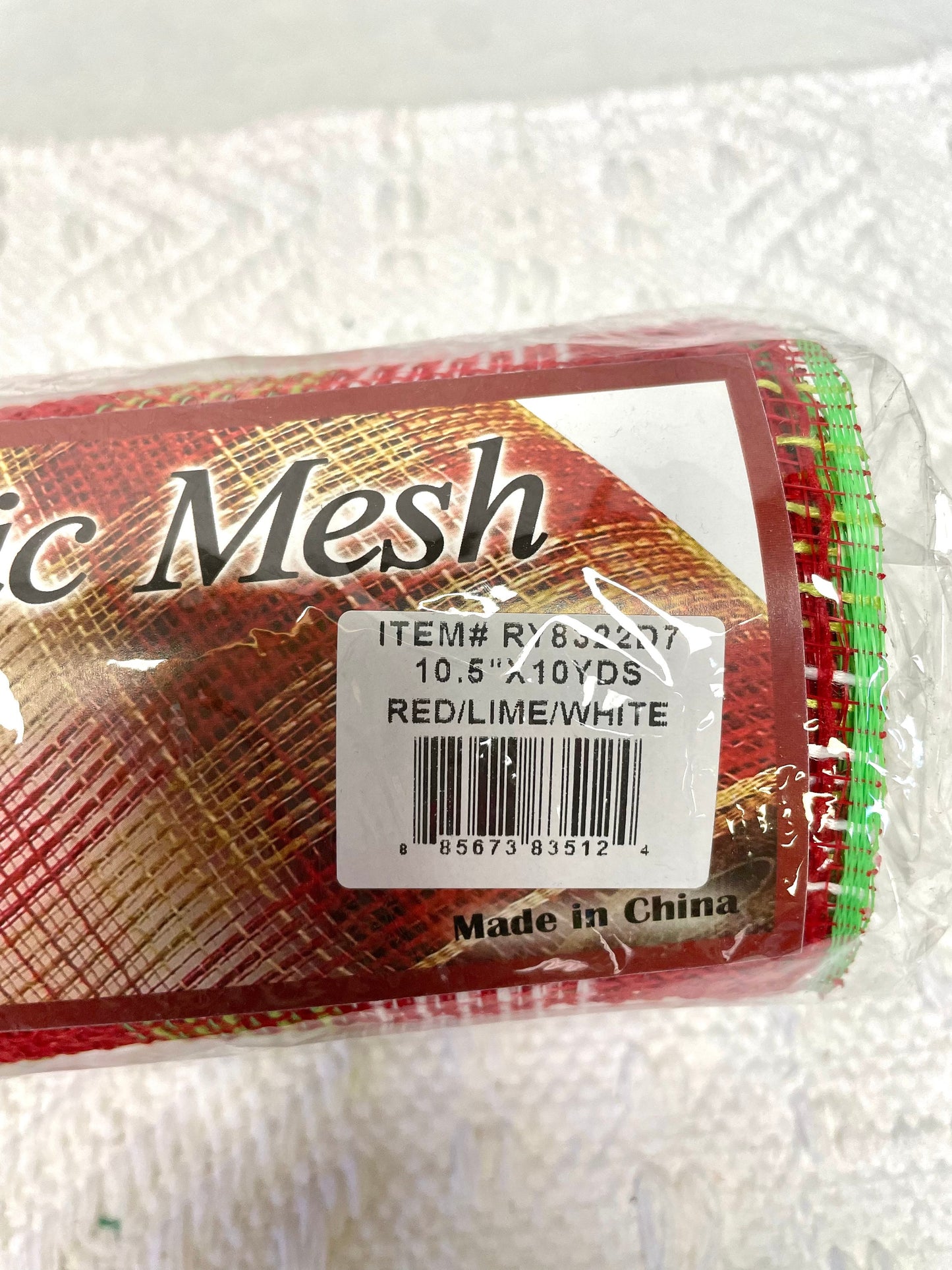 Small check mesh, Christmas mesh, red white and green mesh, RY8322D7