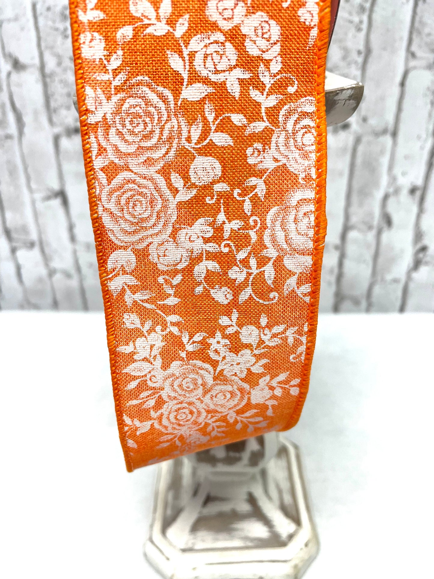 Orange floral ribbon, RGC186120