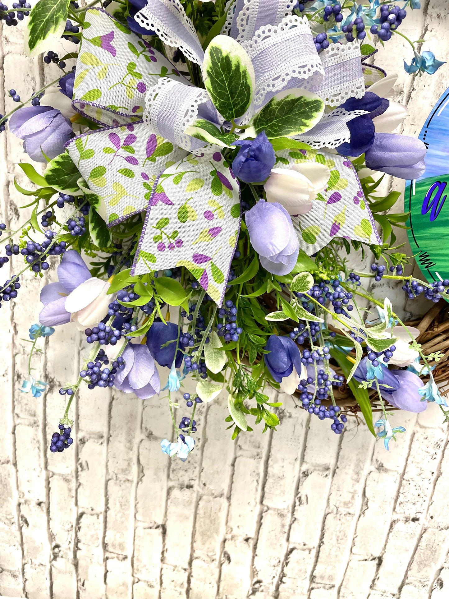 Easter wreath, Easter decor, religious decor, religious wreath, spring wreath, spring decor,  gift, shipping included in price.