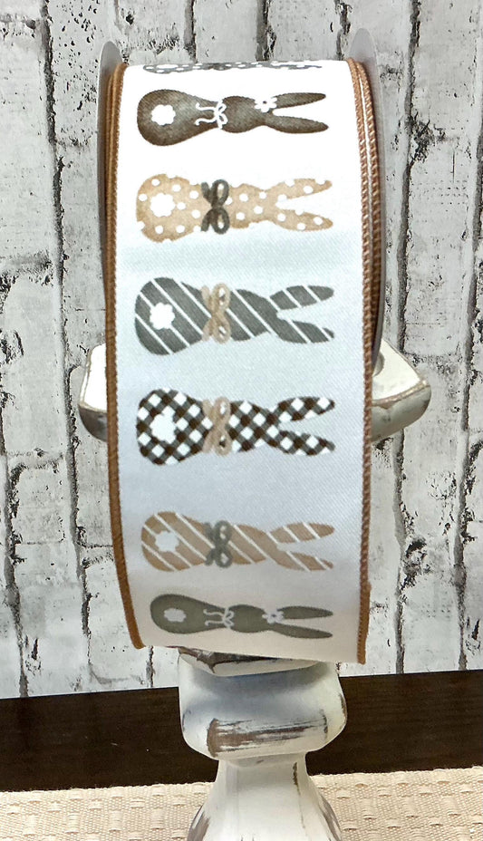 Bunny Silhouette Ribbon, 2.5” x 10YD, Wired, RGF155027