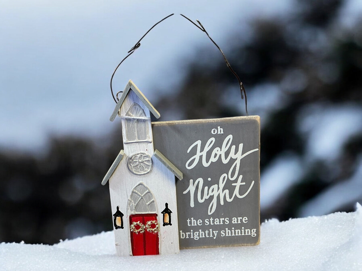 Oh Holy Night the stars are brightly shining, church, 4.5x5