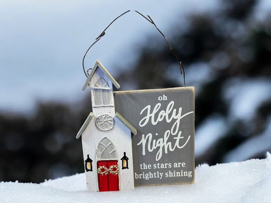 Oh Holy Night the stars are brightly shining, church, 4.5x5