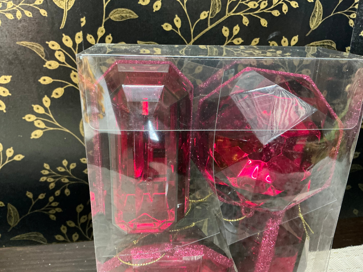 Burgundy Jewel/Gem Box, Farrisilk, CX958-11