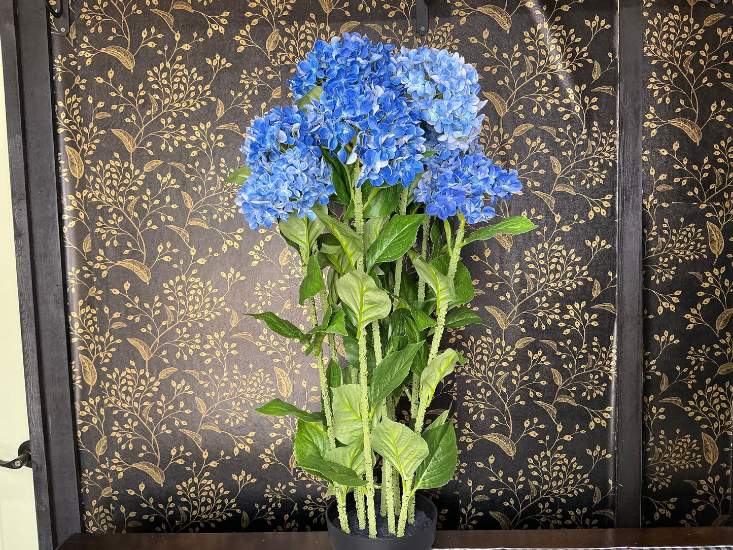 Artificial 3FT Blue Hydrangea in pot