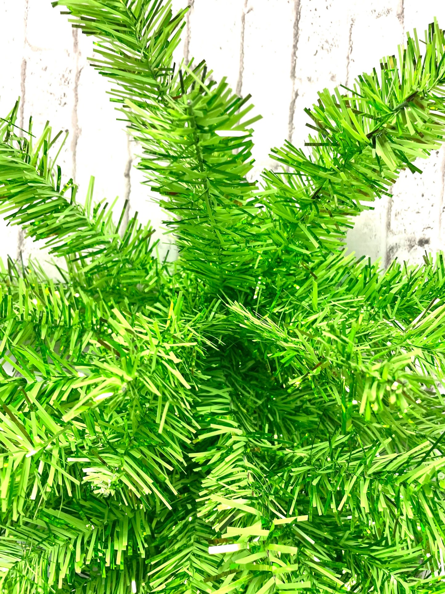lime green tinsel swag base, 57197TE32, swag base, Christmas swag base, Halloween swag base, Easter swag base, spring swag base