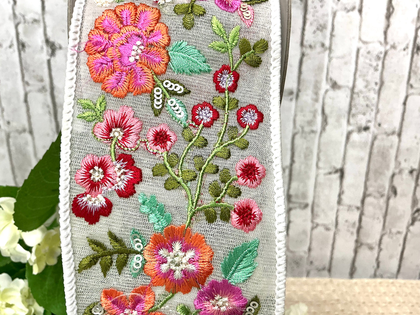 Vibrant Vines, Farrisilk designer ribbon, SR099-32
