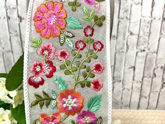 Vibrant Vines, Farrisilk designer ribbon, SR099-32