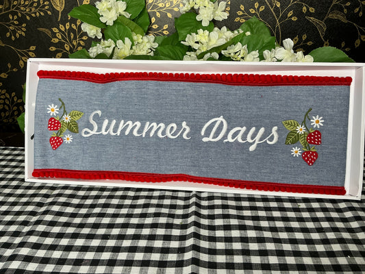 Summer Days Strawberry Banner
