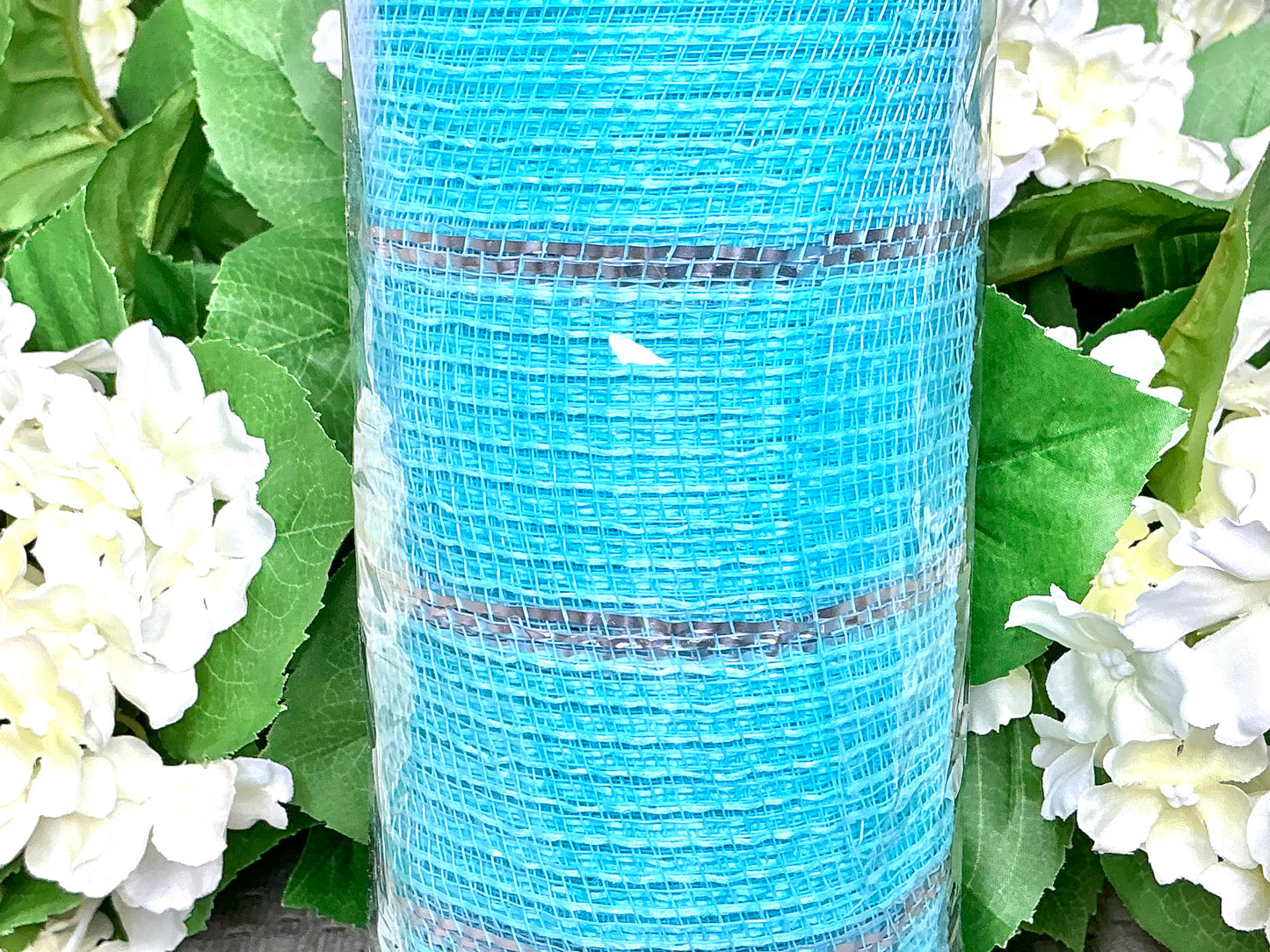 Blue mesh with silver stripes, RY8329W7