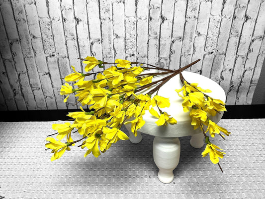 Artificial Yellow Forsythia Bush, 20”, MTF24095
