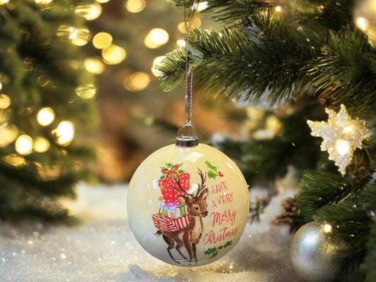Have a very merry Christmas ornament with deer
