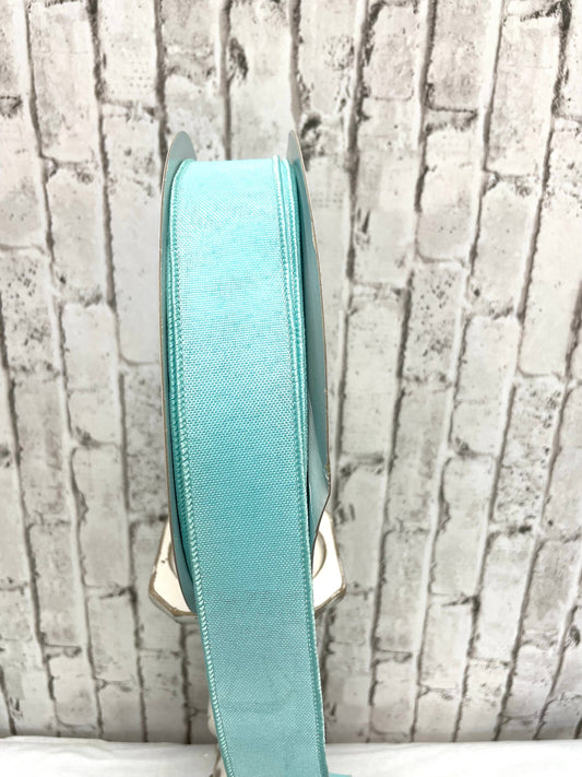blue faux burlap ribbon, RC5008, blue burlap, 50 yard ribbon.