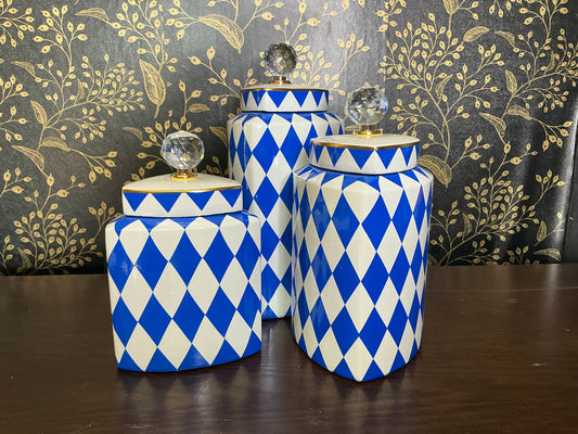 Harlequin canister set, Mark Roberts