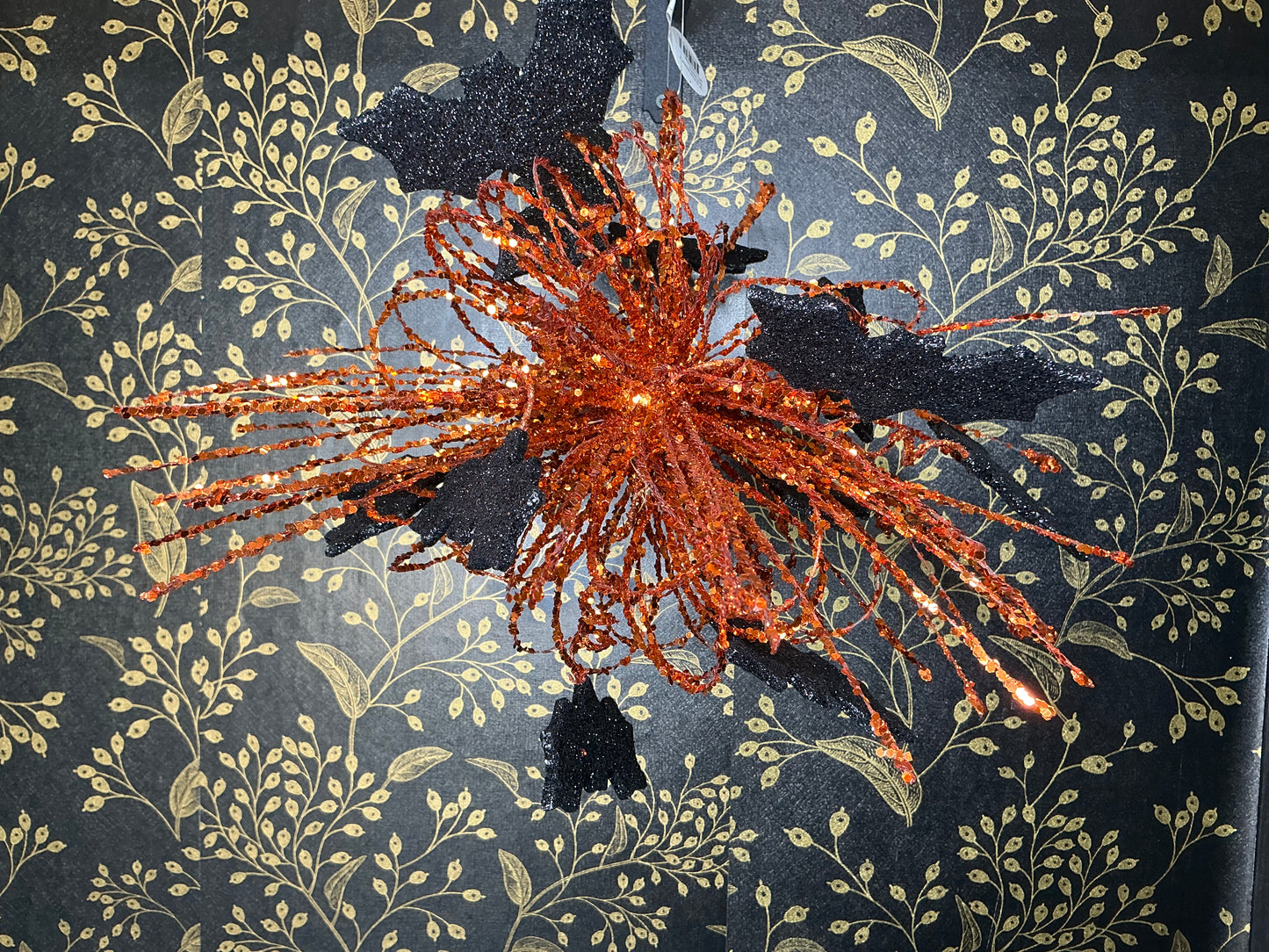Glitter Hanging Web with Bats, MTH13342