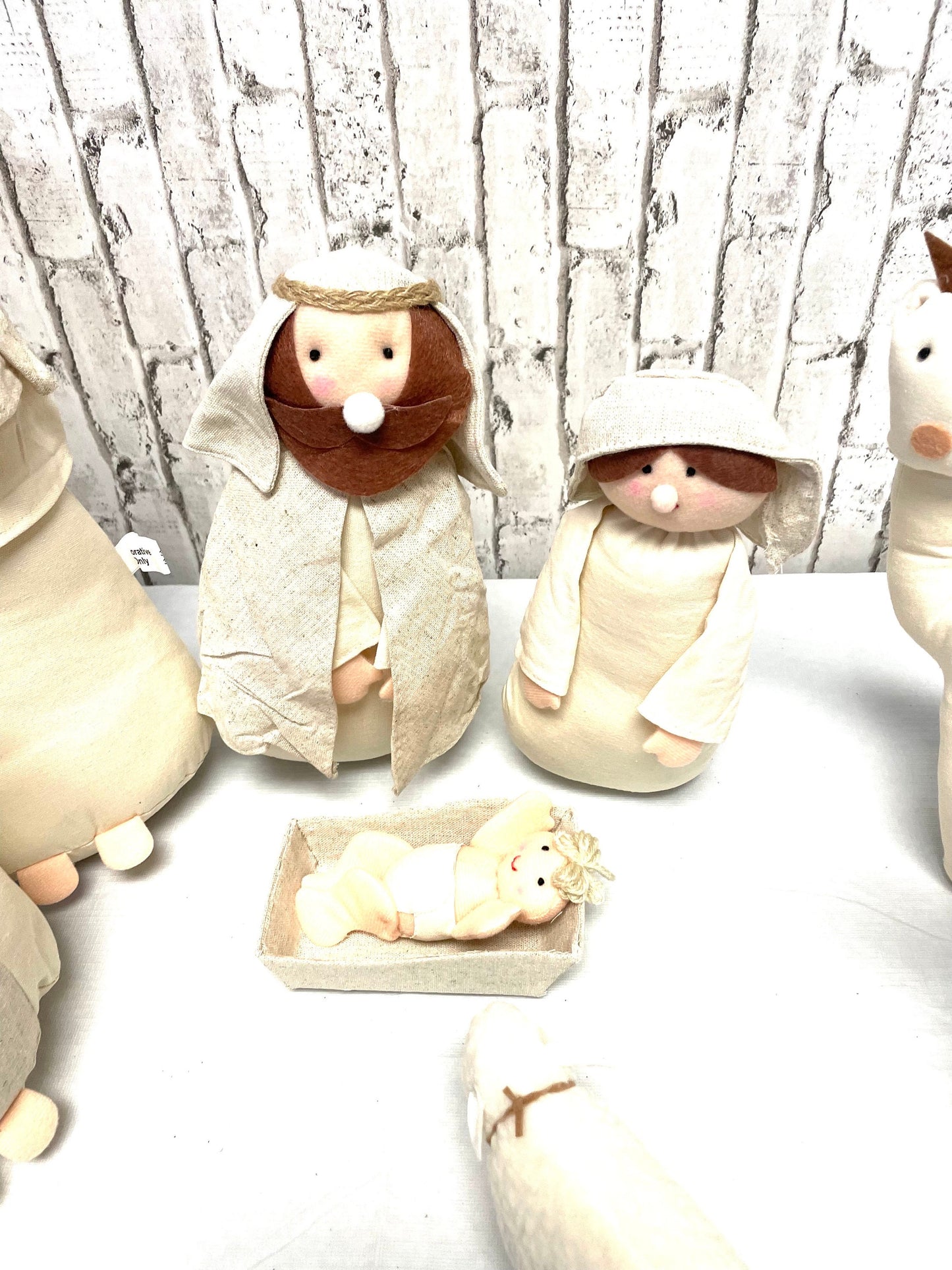 stuffed Nativity, 4416113, 8 piece Nativity, 15 inch  Nativity, Christmas home decor, holiday decor