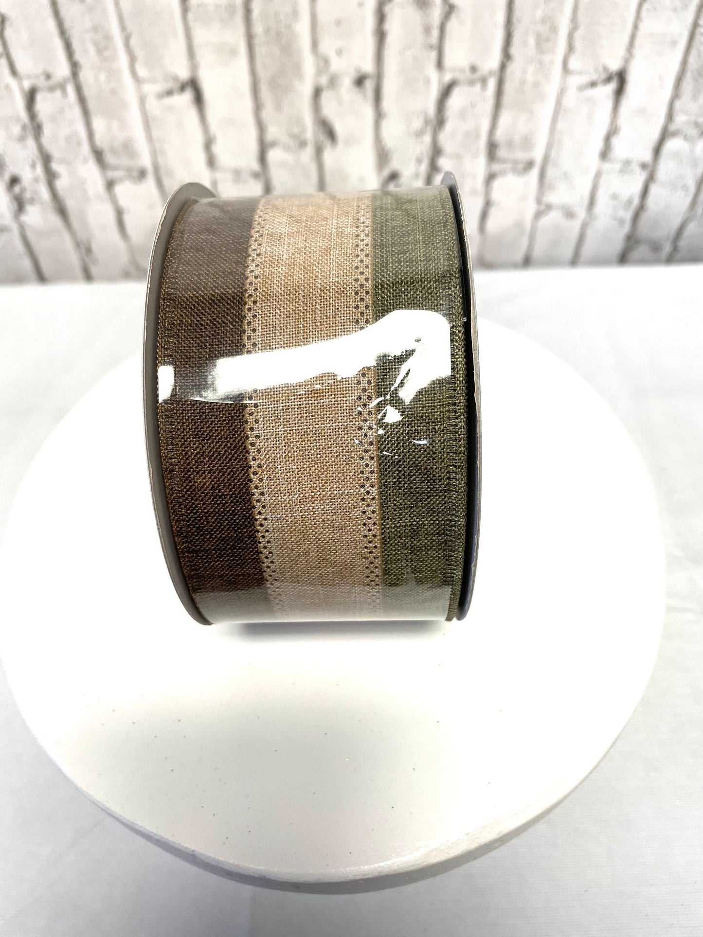 fall ribbon, triple striped fall ribbon, RG1604WM, burlap fall ribbon