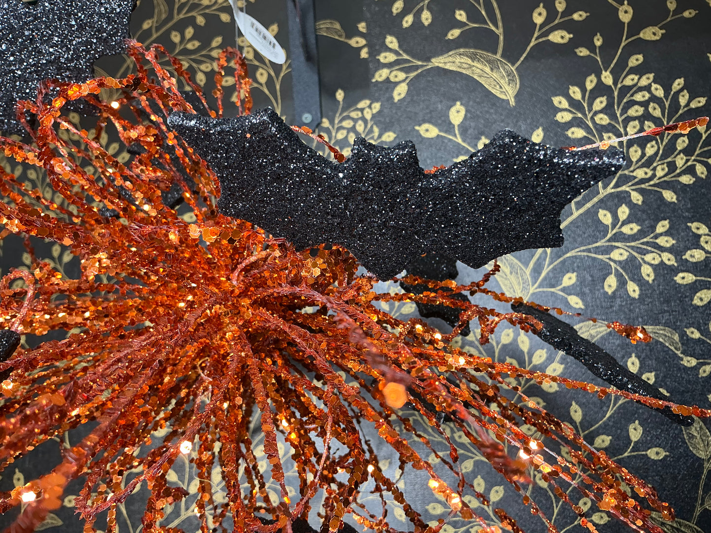 Glitter Hanging Web with Bats, MTH13342